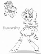 Fluttershy Coloriage Equestria Equestrian Rarity Sheets sketch template