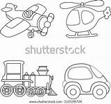 Transport Cartoon Coloring Book Shutterstock Vector Stock Search sketch template