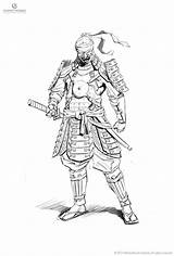 Kombat Mortal Samurai Kenshi Ronin Tremor Samurais Katana Guerreiro Experiment Guerrero Shinobi sketch template