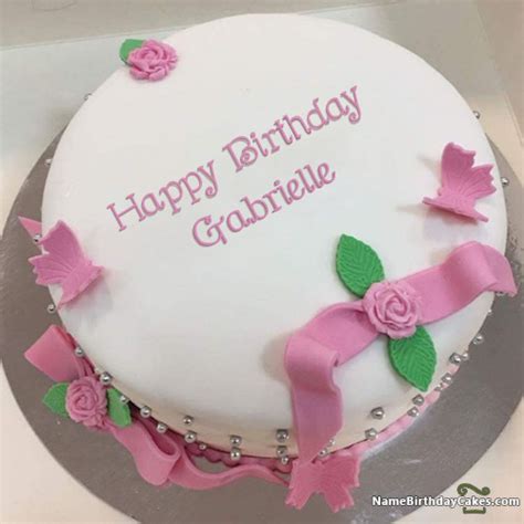 happy birthday gabrielle cakes cards wishes