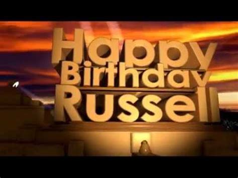 happy birthday russell youtube