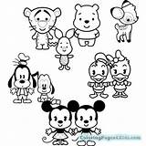 Disney Coloring Pages Cute Cuties Getcolorings Color Characters Tsum Character Collage Bing sketch template