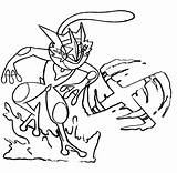Greninja Pokemon Coloring Ash Pages Print Tremendous Game Popular Template sketch template