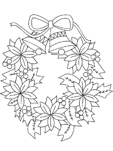 wreath coloring pages  printable wreath coloring pages
