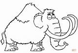 Coloring Mammoth Pages Cartoon Woolly Printable Mamoth Drawing 37kb 1000 Popular sketch template