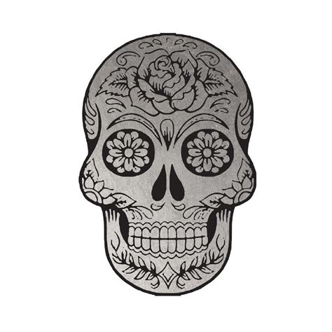 silver sugar skull sugar skulls sugaring  tattoo