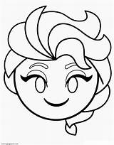 Emoji Emojis Elsa Disneyclips Coloringhome sketch template