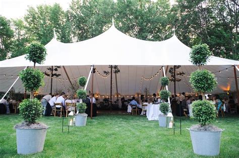 topiary tented reception entrance