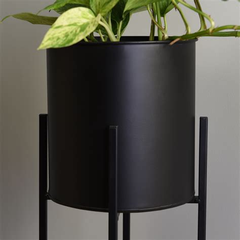 hartleys deep tall modern plant pot  stands set modern freestanding planter ebay