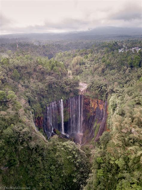 tumpak sewu waterfall in east java indonesia this world