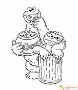 Cookie Monster Coloring Sheet sketch template