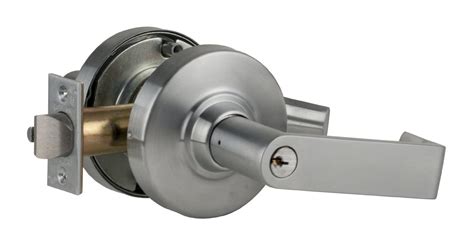 schlage  ndpdrho heavy duty store door lever lock  cylinders satin chrome