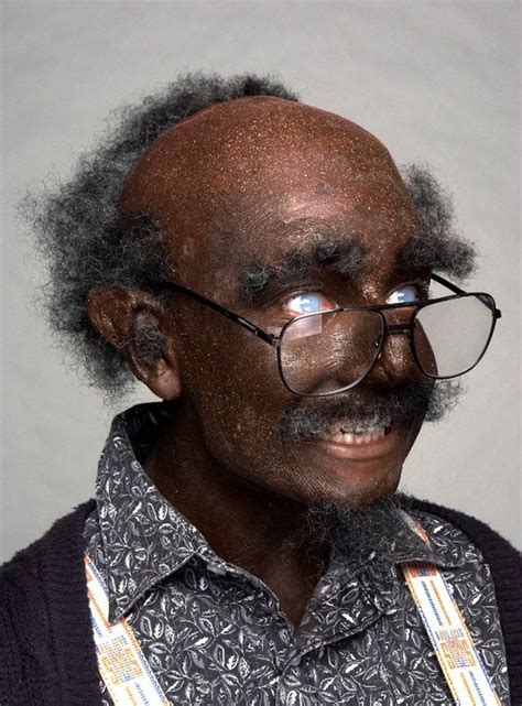 my creepy old man bald cap latex aging hair laying wax buildups and cataract contact lenses