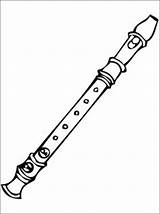 Flute Piccolo Instrument Drawing Coloring Bec Instruments Musical Coloriage Imprimer Flûte Paintingvalley sketch template