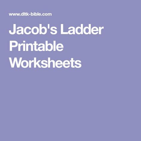jacobs ladder printable worksheets jacobs ladder printable