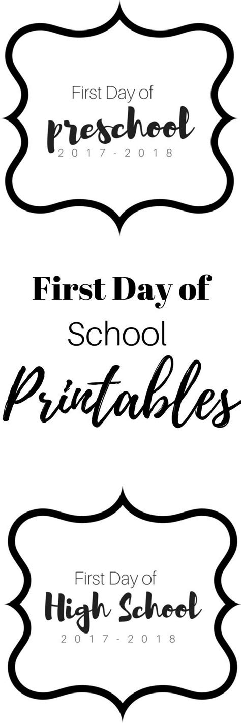 printables document  childs  day  school
