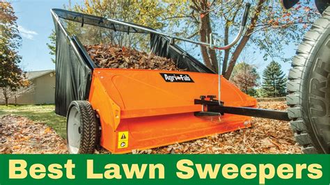 lawn sweepers   tow  push models reviewed