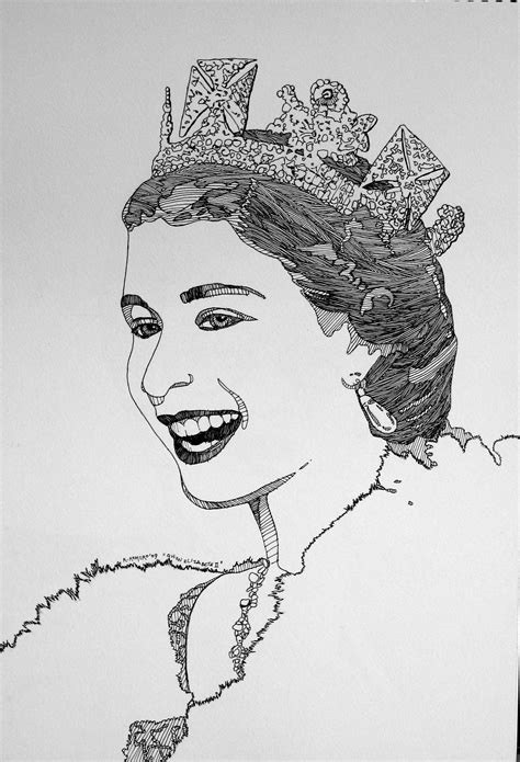 queen elizabeth ii drawings  drawing art