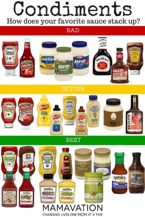 condiments  bad  good