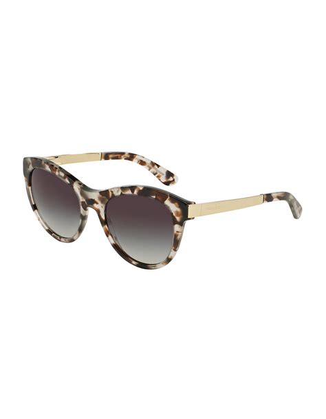 dolce and gabbana cat eye 53mm sunglasses in beige beige tortoise lyst