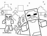 Minecraft Skeleton Coloring Pages Getcolorings Wither sketch template