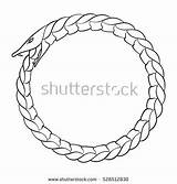 Ouroboros Coloring Tail Snake Its Designlooter 470px 66kb Biting Infinity Symbol sketch template