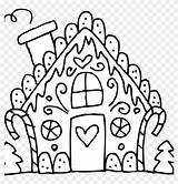 Gingerbread Coloring House Pages Color Kids 1224 Clipart Transparent sketch template