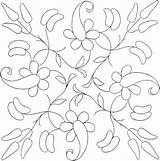 Embroidery Designs Border Corner Floral Works Patterns Center Indusladies sketch template