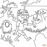 Coloring Zombie Pages sketch template