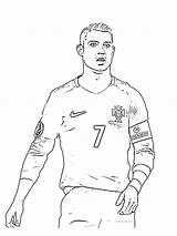 Ronaldo Cristiano Coloring Onlinecoloringpages sketch template