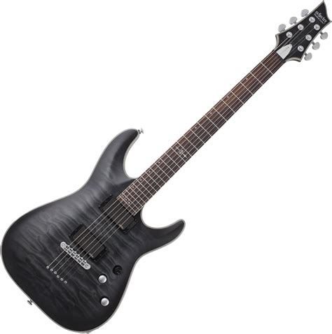 schecter   platinum   black satin solid body electric guitar black