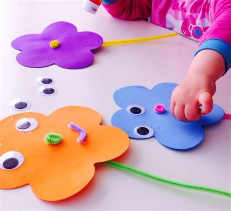 foam spring flowers joanna anastasia easy toddler crafts toddler