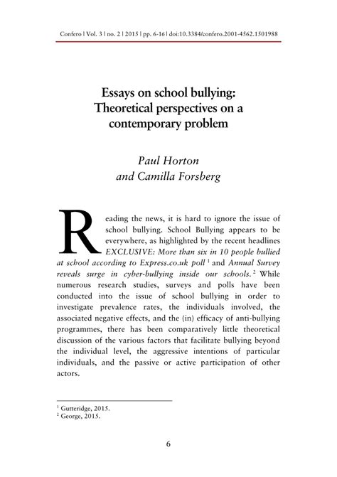essays  school bullying theoretical perspectives
