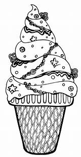 Coloring Desserts sketch template