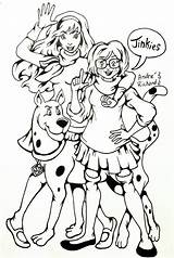 Velma Scooby Doo Daphne Dinkley sketch template