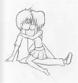Couple Drawing Couples Anime Hugging Surprise Hands Cartoon Drawings Kissing Holding Kiss Peppa Getdrawings Clipart sketch template