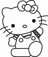 Coloring Kitty Hello Pages Face Popular sketch template
