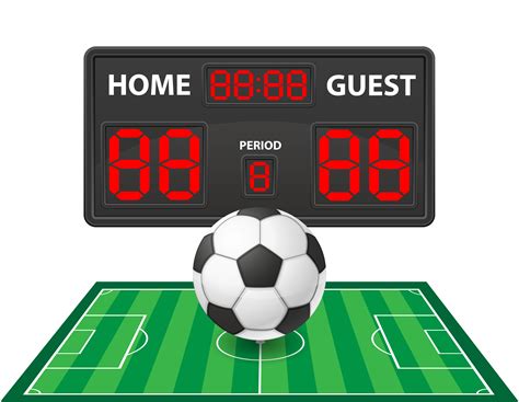 football soccer sports digital scoreboard vector illustration  vector art  vecteezy