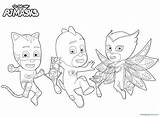 Pj Masks Coloring Mask Pages Printable Party Drawing Sketch Max Disney Owlette Gekko Color Junior Getdrawings Print Kids Book Happy sketch template