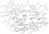 Gebirge Malvorlagen Ausdrucken Drucken sketch template