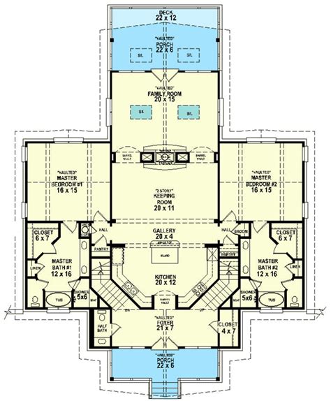 dual master suites sv st floor master suite cad  corner lot loft media