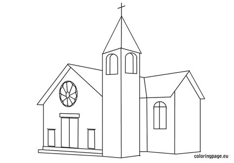 church coloring page coloring page