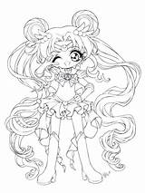 Sailor Sailormoon Chibi Sureya Coloriages Scouts Chezsteffy Mangas Tsukino sketch template