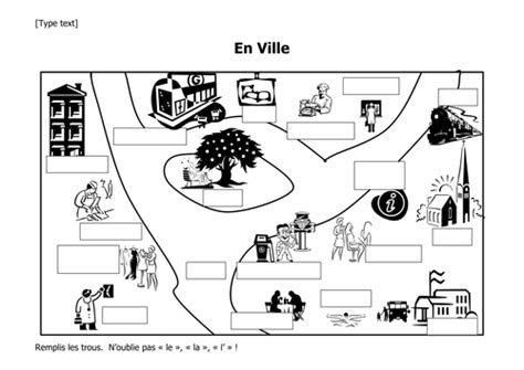 places   town  french teaching resources