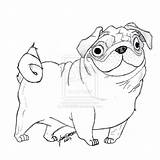 Pug Coloring Pages Cute Puppy Printable Print Baby Drawing Getcolorings Getdrawings Color Colorings sketch template