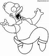 Homer Homero Sin Simpsons Saltando Bailando Luetta sketch template
