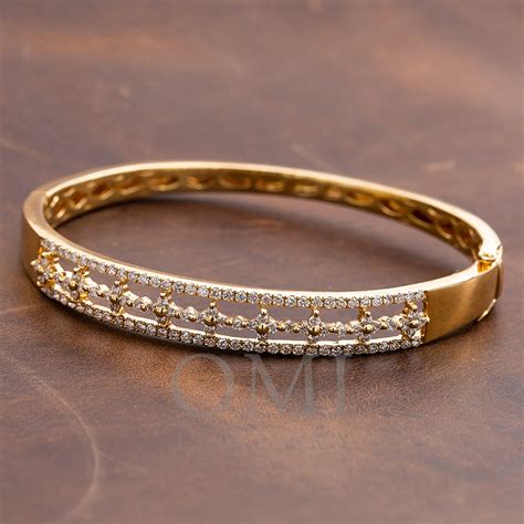 yellow gold womens bracelet   ct diamonds omi jewelry