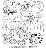 Ladybug Caterpillar sketch template