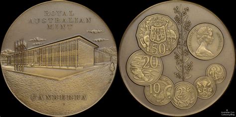 australian medal featuring  canberra mint  australian decimal