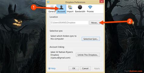 change dropbox default folder location  windows techgainer